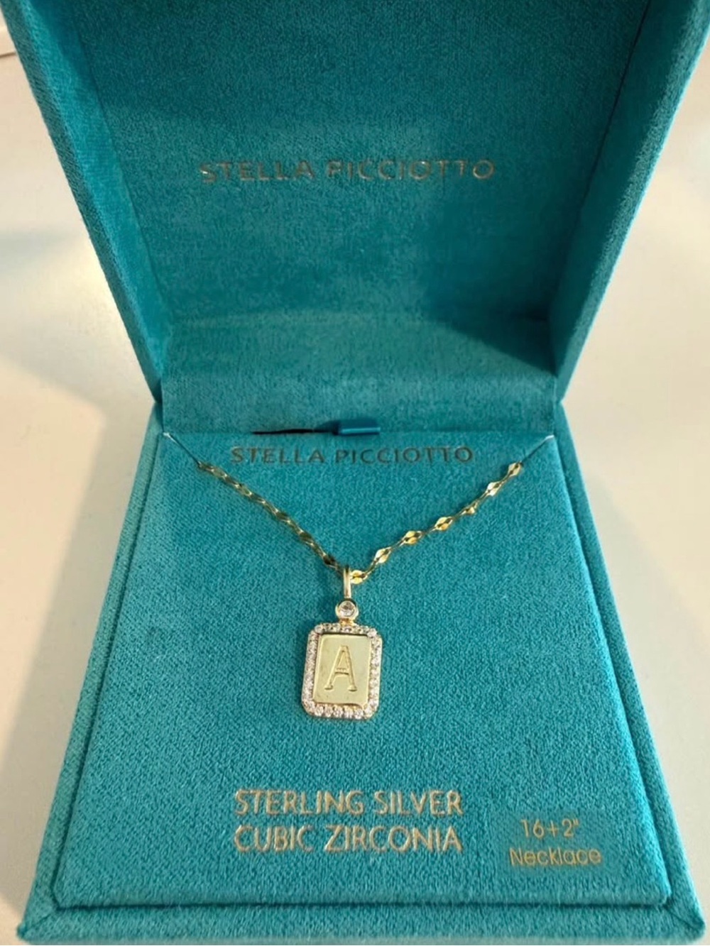 Gold Initial 'A' Pendant Necklace